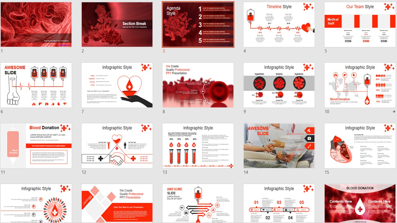 قالب آماده پاورپوینت با موضوع اهدای خون و پزشکی